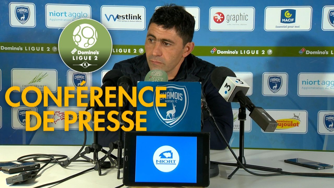 Conférence de presse Chamois Niortais - Havre AC (1-0) : Patrice LAIR (CNFC) - Oswald TANCHOT (HAC) - 2018/2019