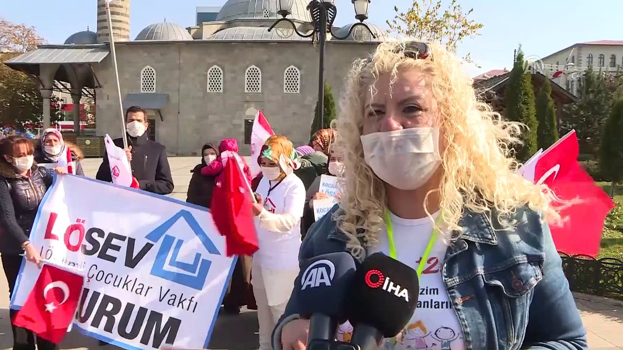 Lösemi hastalarına destek için maske takarak yürüdüler - ERZURUM