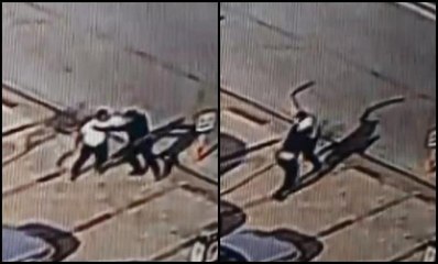 Palalı saldırı anı kamerada