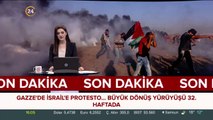 Gazze'de İsrail'e protesto