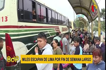 Miles escapan de Lima por fin de semana largo