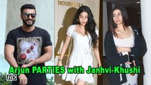 Arjun Kapoor PARTIES with sisters Janhvi & Khushi