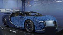 Life-sized Bugatti car from one million Lego pieces exhibited in London