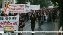 Sindicatos de base griegos marchan por convenios colectivos justos