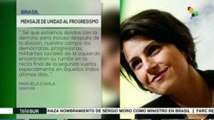 Brasil: Manuela D’Ávila llama a la unidad de las fuerzas progresistas