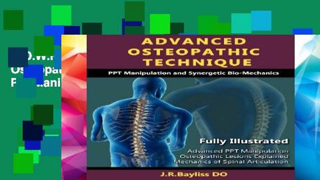 D.O.W.N.L.O.A.D [P.D.F] Advanced Osteopathic Technique - Ppt Manipulation and Synergetic