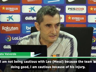 Download Video: We must be cautious with Messi's return- Valverde