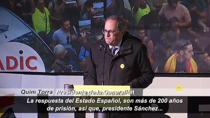 Torra anuncia en Lledoners que no votará "nunca" los Presupuestos: "Cataluña retira su apoyo a Sánchez"