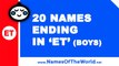 20 boy names ending in ET - the best baby names - www.namesoftheworld.net