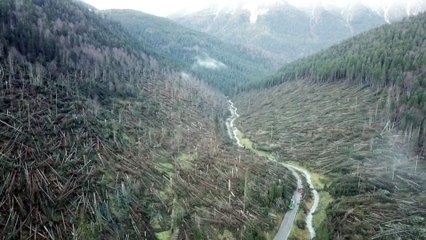 Un drone filme les ravages de la tempête qui a frappée l'Italie en octobre