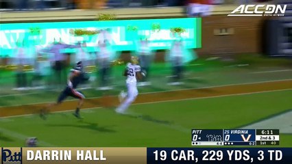 Pitt RB Darrin Hall vs. Virginia: 229 Rush Yds, 3 TD