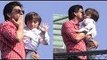 Shah Rukh Khan KISSES AbRam And Waves At Fans Out Side Mannat