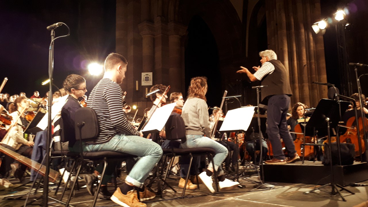 Centenaire de l'armistice de 1918 : avant Emmanuel Macron, les dernières répétitions à la cathédrale de Strasbourg (partie 1)