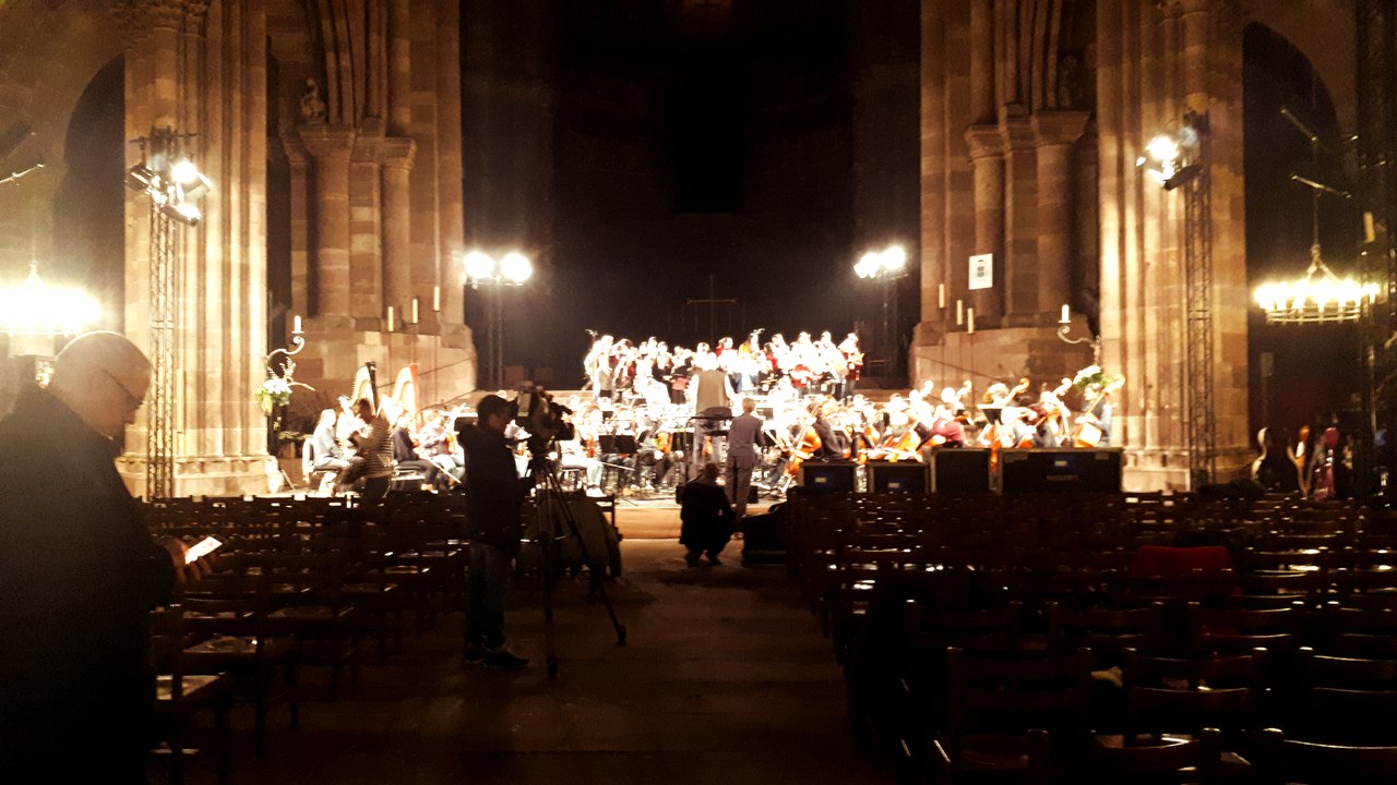 Centenaire de l'armistice de 1918 : avant Emmanuel Macron, les dernières répétitions à la cathédrale de Strasbourg (partie 2)