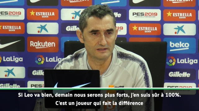 11e j. - Valverde : Nous devons être prudents avec Messi