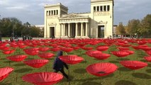 Roter Teppich: 3000 Mohnblumen für den Frieden (Video)