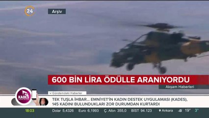 600 bin lira ödülle aranan terörist öldürüldü