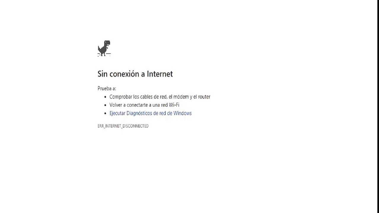 Videojuego de Google Chrome sobre el dinosaurio