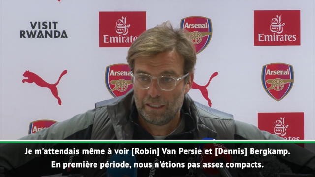 11e j. - Klopp : Je m'attendais à voir rentrer Van Persie et Bergkamp