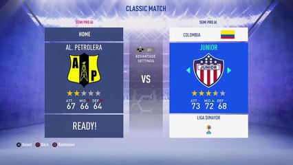 Colombian Liga Aguila - Junior FC @ Alianza Petrolera - FIFA 19 Simulation Full Game 5/11/18