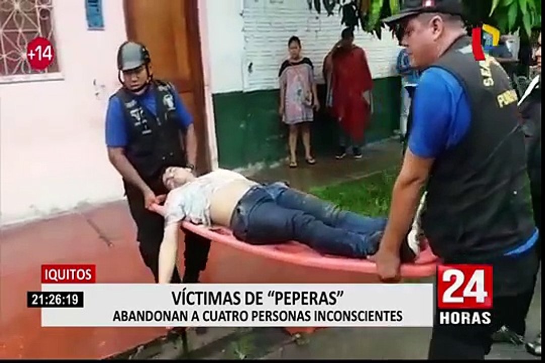 Iquitos: 'peperas' abandonan a cuatro varones inconscientes en las calles