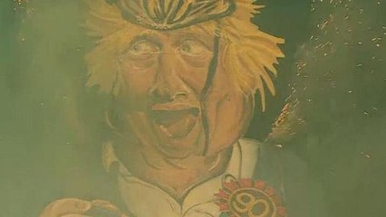 Watch:  Boris Johnson effigy going up in flames for UK bonfire night