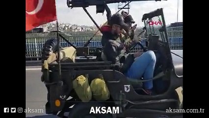 İstanbul trafiğinde uçaksavar taşıyan cipi görenler gözlerine inanamadı