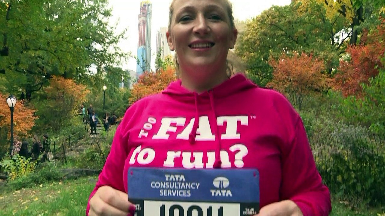 Füllige Londonerin läuft beim Marathon in New York