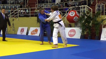 Finale bronze National judo 2018 -57kg entre Alexiane Hubert (Top Niveau Tournai) et Aurore Schneiders