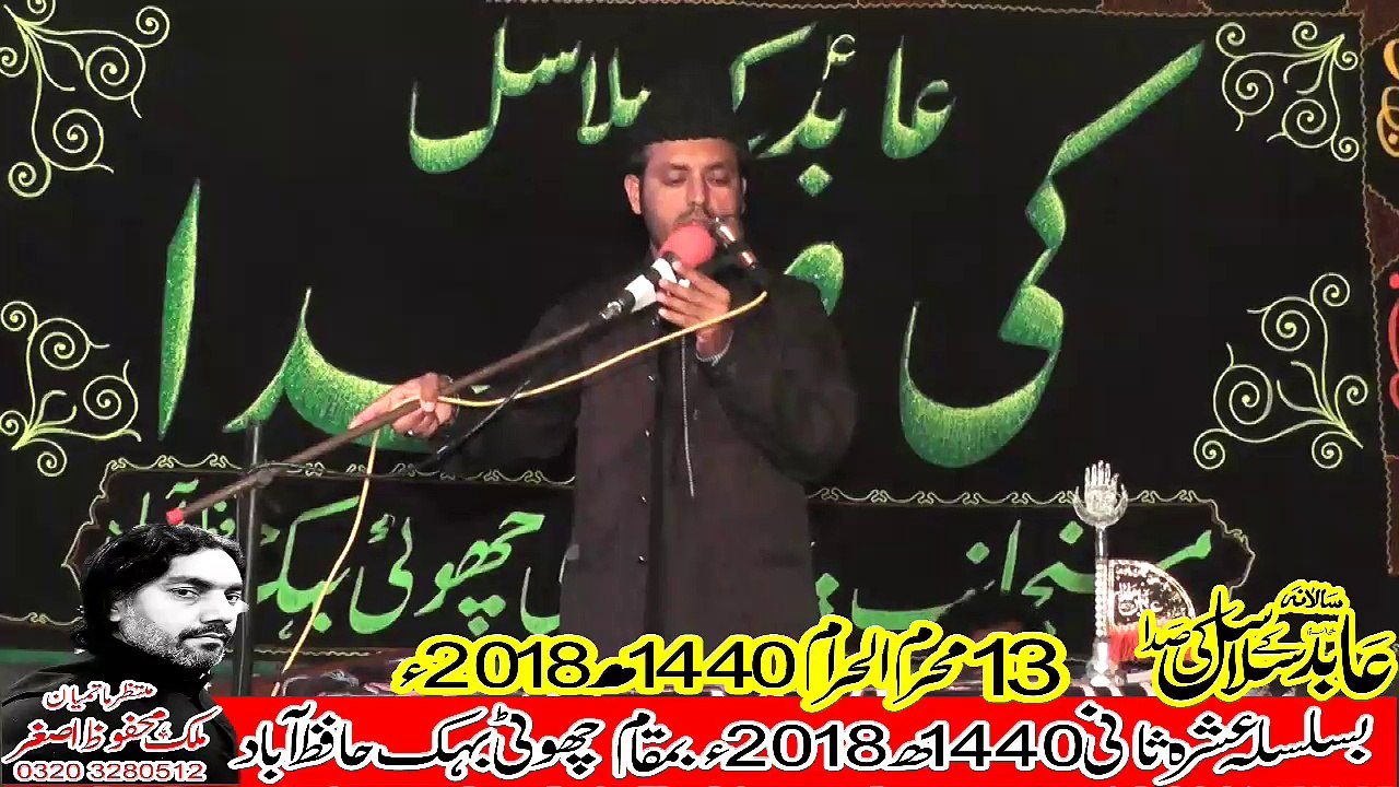 Allama Qalab Abbas Haidry 107 Chak Sraghodha 14th Muhram 1440(2018) Choti Behak Hafizabad