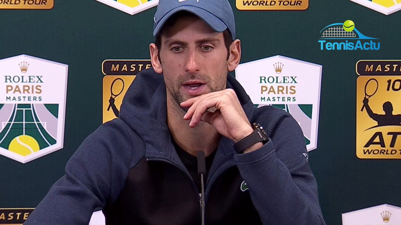 Rolex Paris Masters 2018 - Novak Djokovic : "Il faut que je me repose avant d'aller à Londres pour le Masters"