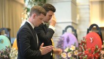 Leicester City players attend chairman's funeral in Bangkok