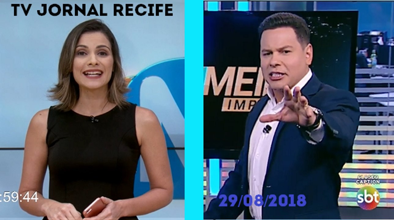 Final Notícias da Manhã e inicio Primeiro Impacto com Marcão do Povo (29/08/2018) | TV Jornal SBT PE