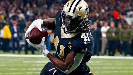 Kamara uses wicked move on Joyner to get open for TD