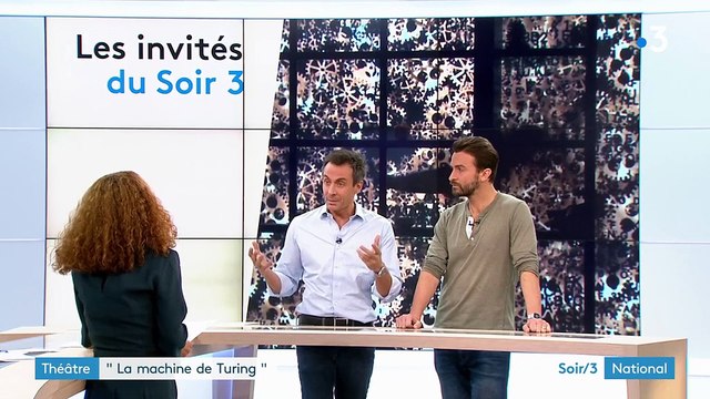 Benoît Solès invité dans Soir 3 pour la pièce de théâtre La machine de Turing