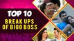 Top 10 BREAK-UPS Of Bigg Boss | Jasleen Matharu - Anup Jalota, Gauahar Khan - Kushal Tandon