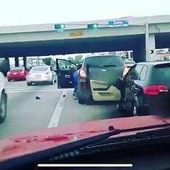 While two dogs are fighting for a bone, a third runs away with it