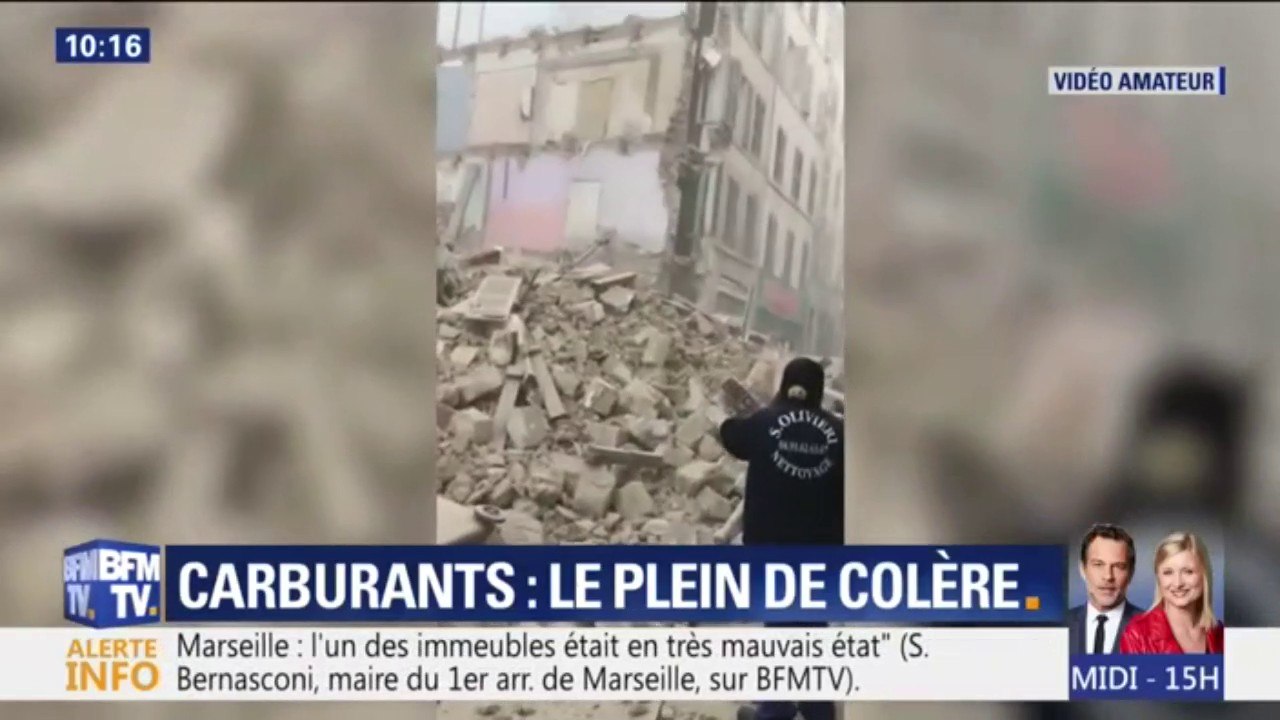 Les images après les effondrements de deux immeubles en plein centre-ville de Marseille
