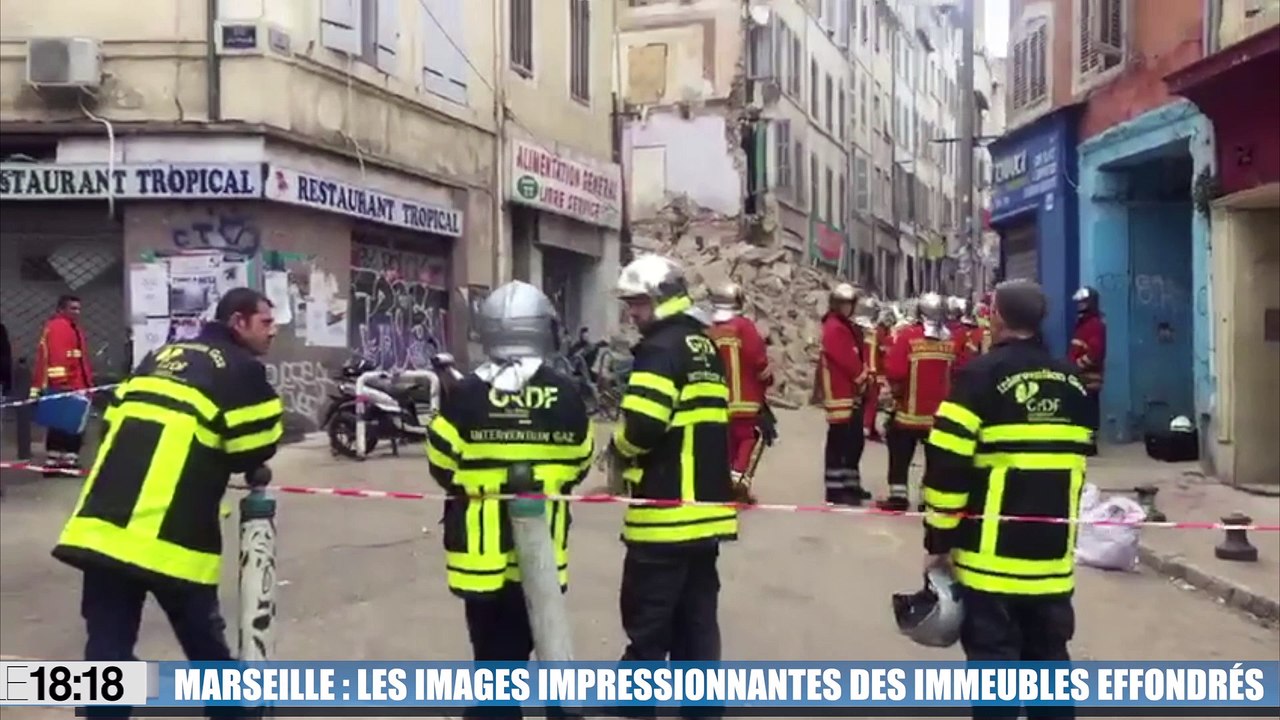 Marseille : les images impressionnantes des immeubles effondrés