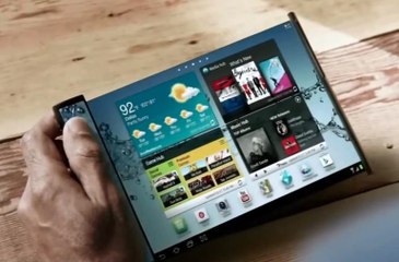 Tráiler conceptual del móvil flexible de Samsung.