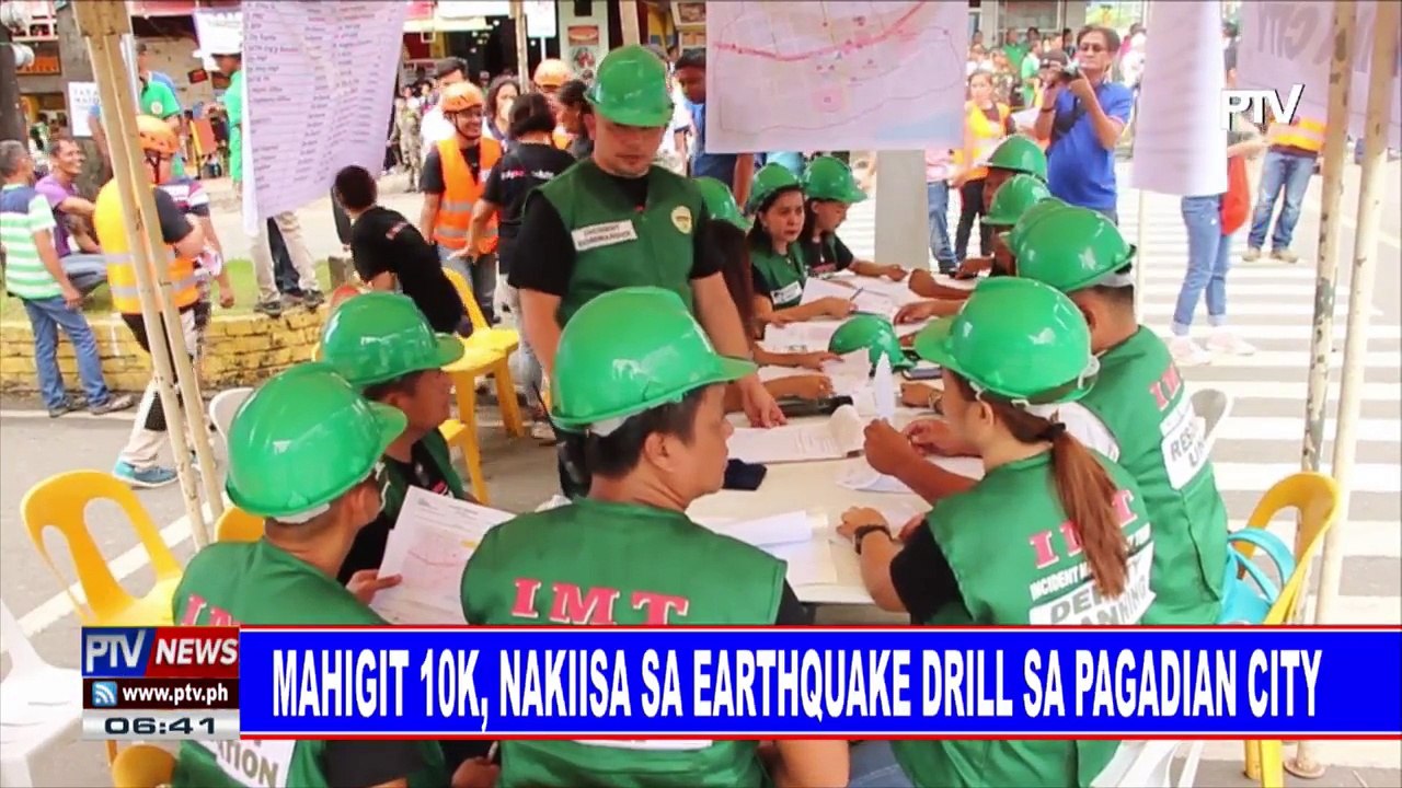 Mahigit 10-K, nakiisa sa earthquake drill sa Pagadian City