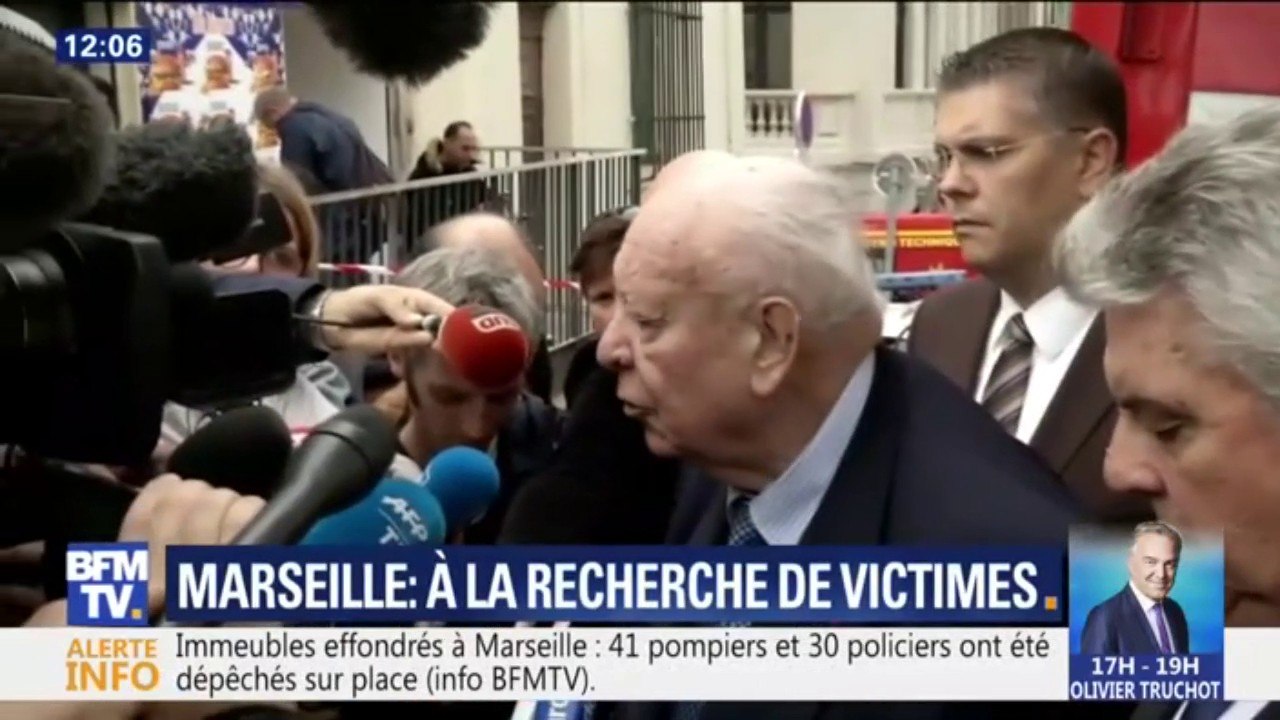 Marseille: Gaudin assure que "la ville fera tous les efforts nécessaires pour reloger les habitants"