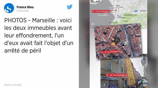 Marseille. Deux immeubles s’effondrent en plein centre-ville, deux blessés légers