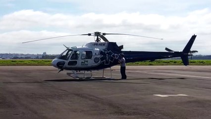 Fígado é transportado pelo helicóptero do Paraná Urgência