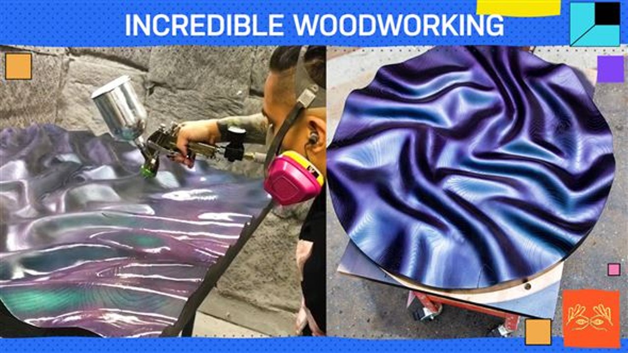 Phenomenal art Making a wood table look like fabric video Dailymotion