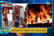 Pisco: gran incendio destruye fábrica de chocolates