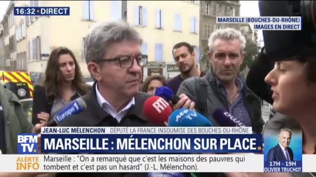 Marseille: Mélenchon y voit l'indifférence des pouvoirs publics à la misère