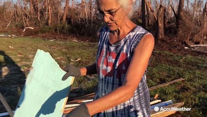 This is a daily routine now for residents lucky enough to have a house still standing