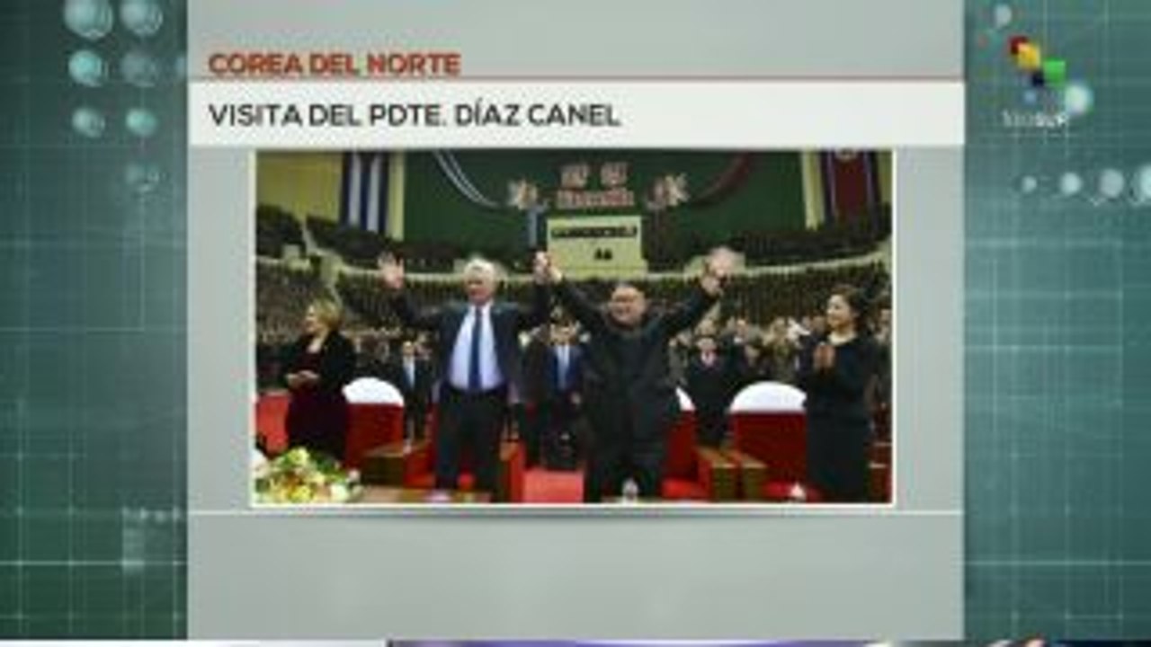 Presidentes de Cuba y corea del Norte se reúnen en Pionyang