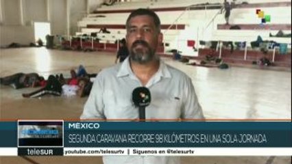 México: llega segunda caravana migrante a Arriaga
